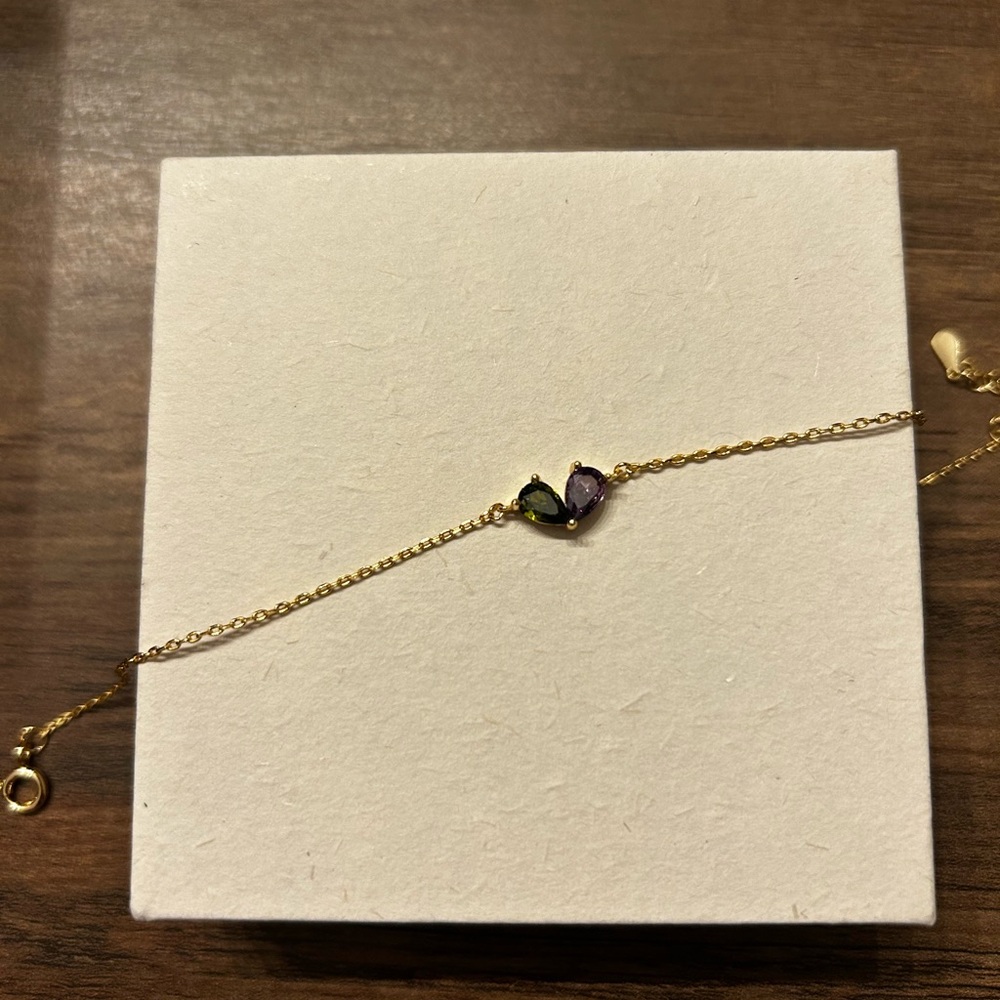 August & February Birthstone Bracelet